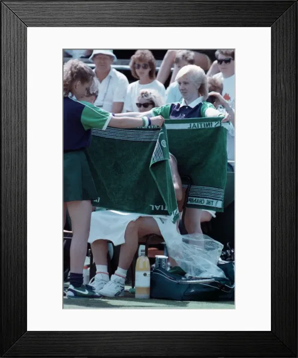 Framed Print : Wimbledon Tennis. Alexia Dechaume. June 1988 88-3341-048