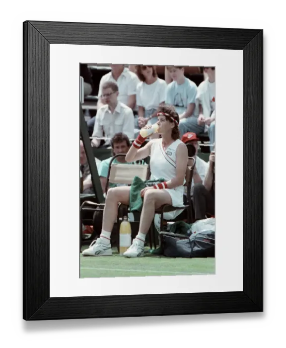 Framed Print : Wimbledon Tennis. Alexia Dechaume. June 1988 88-3341-054