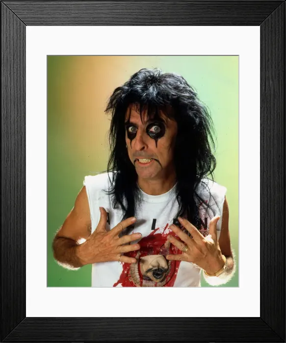 Framed Print : Alice Cooper American pop singer October 1986 Framed Print : Alice Cooper American pop singer October 1986