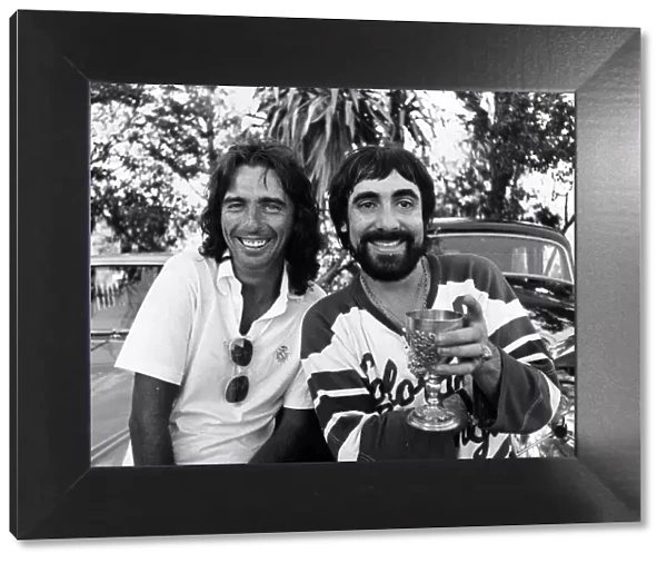 Alice Cooper American rock singer real name Vincent Furnier with Keith Moon 1976