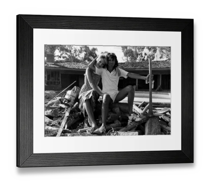 Framed Print : Alice Cooper American rock singer real name Vincent Furnier with wife Sheryl Goddard