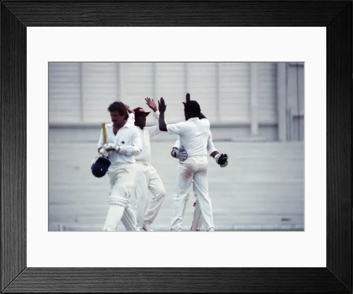 Framed Print : Spt. Cricket. England in Guyana. April 1990 90-2287-026 Local Caption Robin Smith