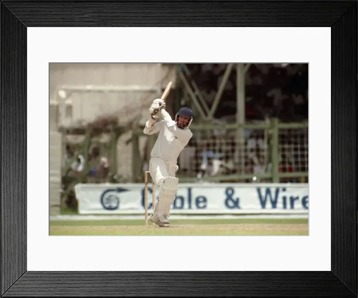 Framed Print : Spt. Cricket. England in Guyana. April 1990 90-2287 Framed Print : Spt. Cricket. England in Guyana. April 1990 90-2287