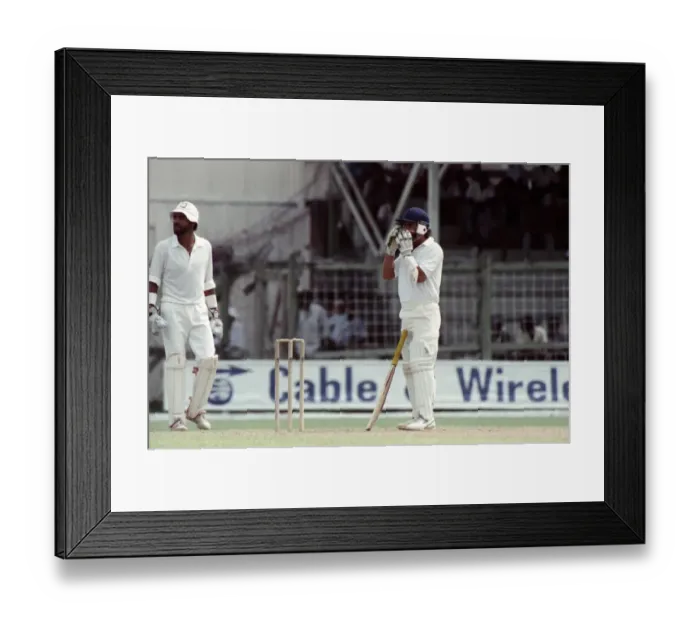Framed Print : Spt. Cricket. England in Guyana. April 1990 90-2287-007