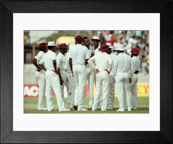 Framed Print : Cricket. Test Match in Trinidad. West Indies v. England. April 1990 90-2288-036