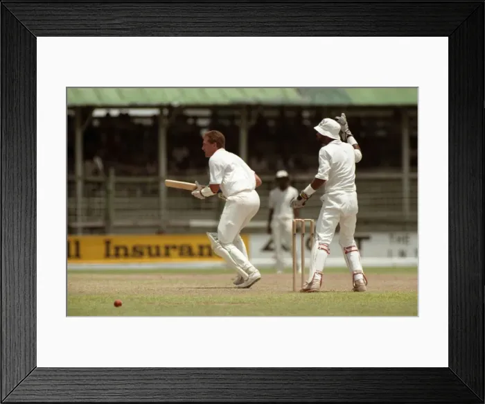 Framed Print : Spt. Cricket. England in Guyana. April 1990 90-2287-032