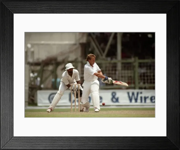 Framed Print : Spt. Cricket. England in Guyana. April 1990 90-2287-034