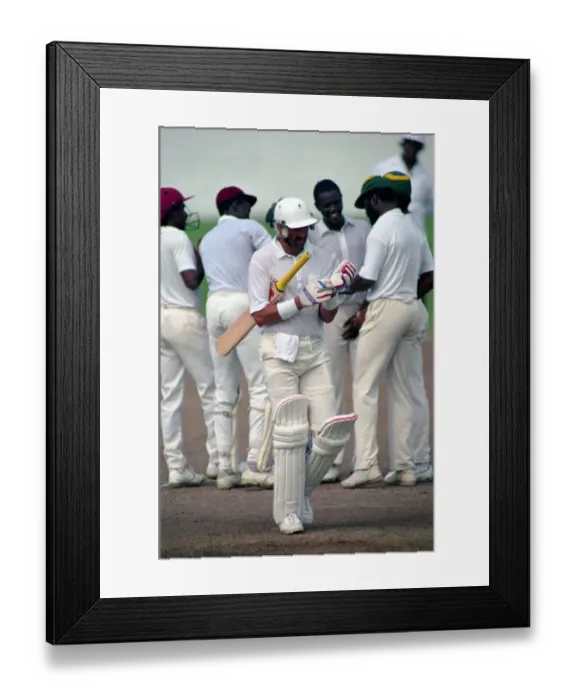 Framed Print : Cricket. England v. Windward Island. March 1990 90-1308A-083 Framed Print : Cricket. England v. Windward Island. March 1990 90-1308A-083