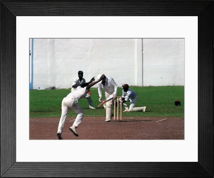 Framed Print : Cricket. England v. Windward Island. March 1990 90-1308A-039 Framed Print : Cricket. England v. Windward Island. March 1990 90-1308A-039