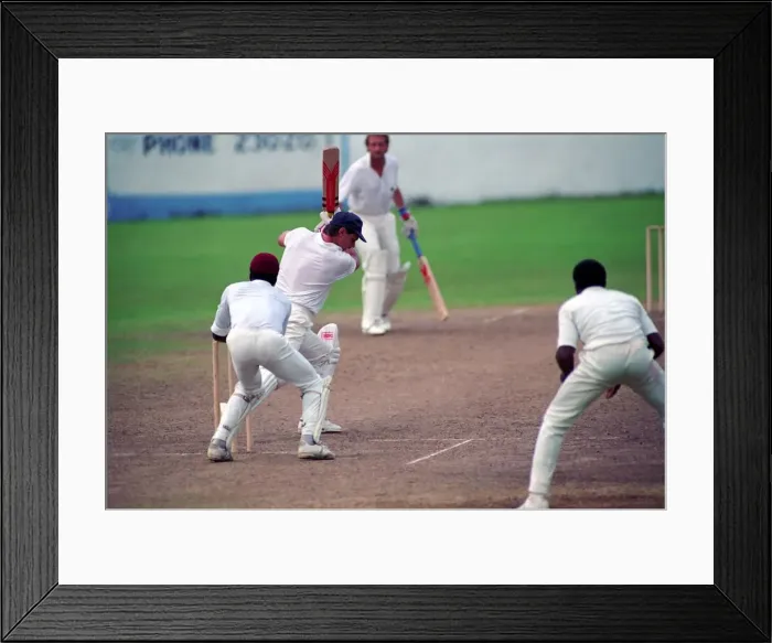 Framed Print : Cricket. England v. Windward Island. March 1990 90-1308A-041 Framed Print : Cricket. England v. Windward Island. March 1990 90-1308A-041