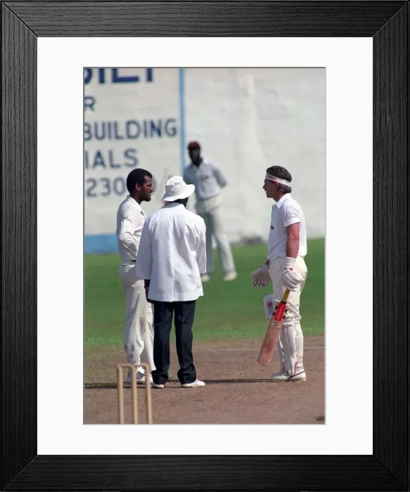 Framed Print : Cricket. England v. Windward Island. March 1990 90-1308A-021 Framed Print : Cricket. England v. Windward Island. March 1990 90-1308A-021