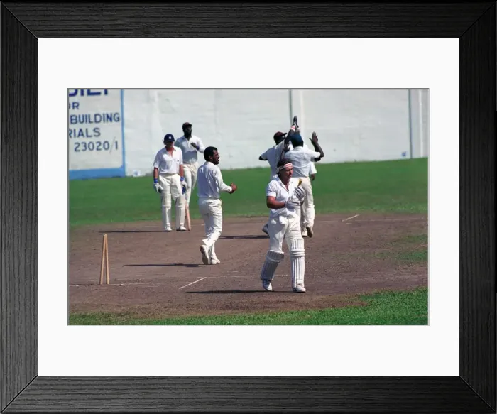 Framed Print : Cricket. England v. Windward Island. March 1990 90-1308A-008 Framed Print : Cricket. England v. Windward Island. March 1990 90-1308A-008