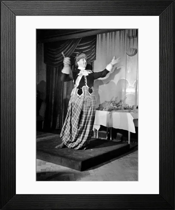 Framed Print : Douglas Byng Comedian Seen here performing on stage 1938. January 1938 OL305A-003 Framed Print : Douglas Byng Comedian Seen here performing on stage 1938. January 1938 OL305A-003