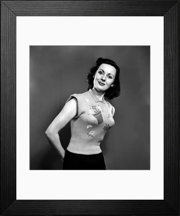 Framed Print : Lazy Daisy Jumper. May 1951 C6328 Framed Print : Lazy Daisy Jumper. May 1951 C6328