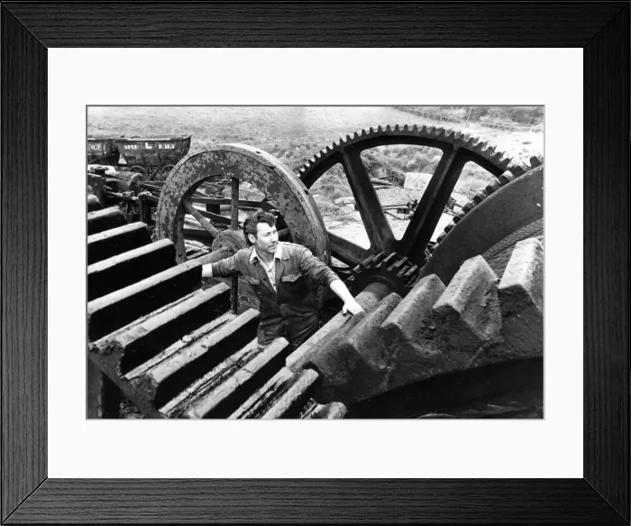 Framed Print : Old Faithful the 10 ton steam winch which hauled miners up