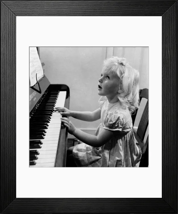Framed Print : Beverley Rowell - Child Pianist. October 1952 C5211 Framed Print : Beverley Rowell - Child Pianist. October 1952 C5211