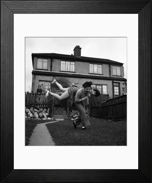 Framed Print : Peggy Hughes stunt girl seen here on Film location. April 1947 O7334 Framed Print : Peggy Hughes stunt girl seen here on Film location. April 1947 O7334