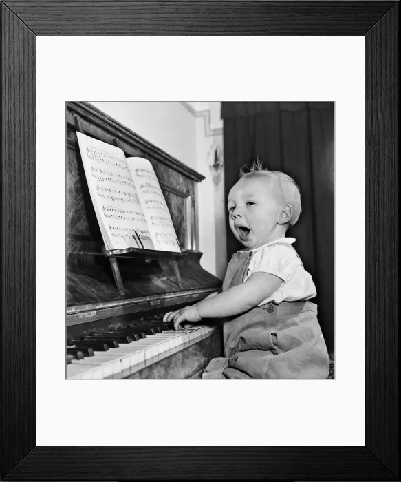 Framed Print : Michael Curties (12 months) child pianist. December 1952 C6393 Framed Print : Michael Curties (12 months) child pianist. December 1952 C6393