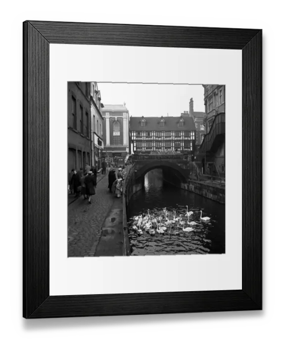 Framed Print : Lincoln - The High Bridge carries Lincolns High Street over the River Witham