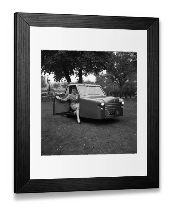 Framed Print : A. C. Petite'- 3 Wheeled Car. In 1952 AC introduced the Petite coupe which Framed Print : A. C. Petite'- 3 Wheeled Car. In 1952 AC introduced the Petite coupe which