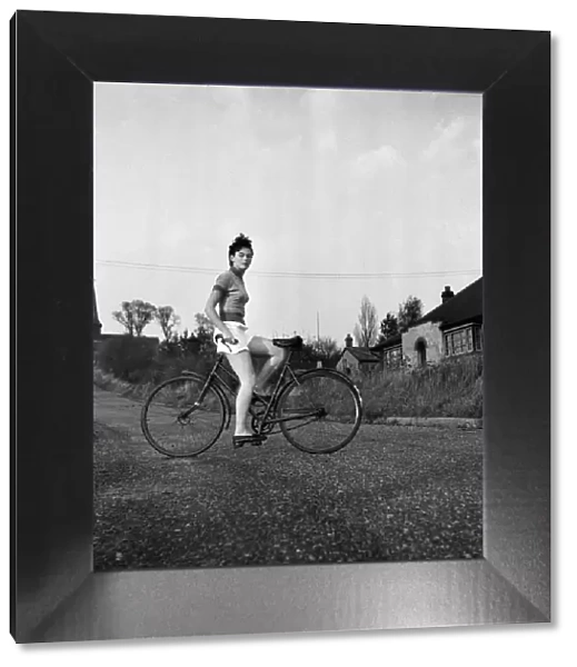 Woman Backwards Cycling - Sheila Pigram. October 1952 C5327