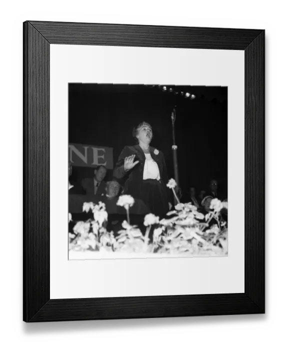 Framed Print : Labour Party Conference 1952 Jennie Lee addresses Tribune