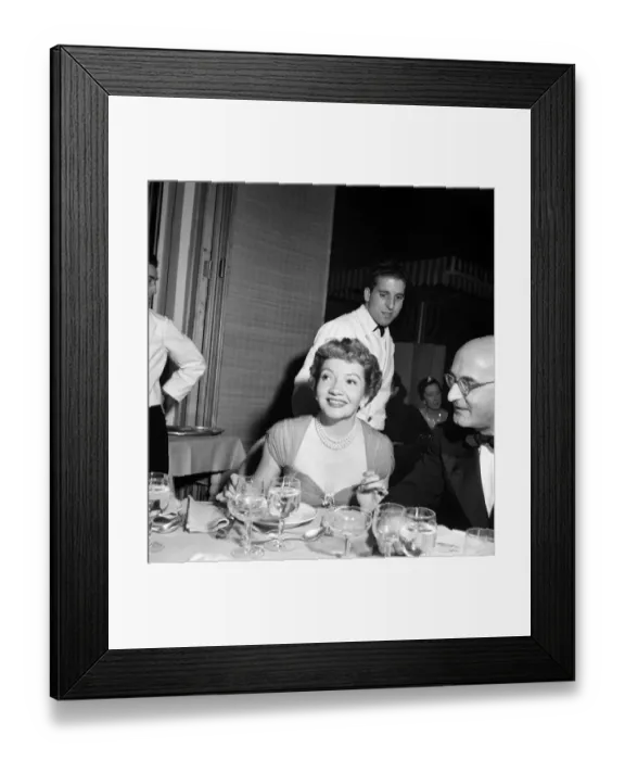 Framed Print : Actress Claudette Colbert. Seen here at the Venice film festival. September 1952 C4561 Framed Print : Actress Claudette Colbert. Seen here at the Venice film festival. September 1952 C4561