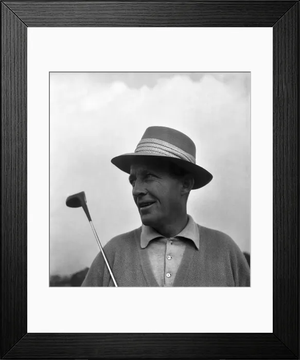 Framed Print : Bing Crosby Golfing. September 1952 C4587 Framed Print : Bing Crosby Golfing. September 1952 C4587
