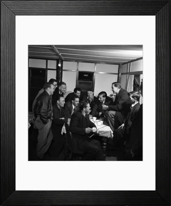 Framed Print : B. R. S. night drive. Driver G. Williams with his colleagues seen here with Jim Framed Print : B. R. S. night drive. Driver G. Williams with his colleagues seen here with Jim