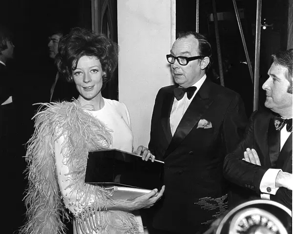 TV and Film Awards March 1970 at the London Palladium Maggie Smith back stage at