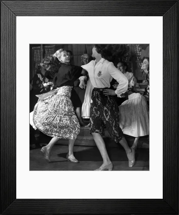 Framed Print : Estrava Square dancing and outfits 15 / 12 / 1950 Framed Print : Estrava Square dancing and outfits 15 / 12 / 1950
