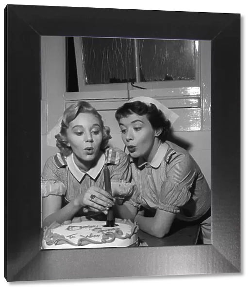 Emergency Ward Ten 1958 Blowing out candle Actresses Rosemary Miller