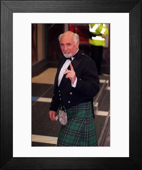 Framed Print : Neil Connery brother of Sean Connery June 1999 at film premiere of Entrapment in Framed Print : Neil Connery brother of Sean Connery June 1999 at film premiere of Entrapment in
