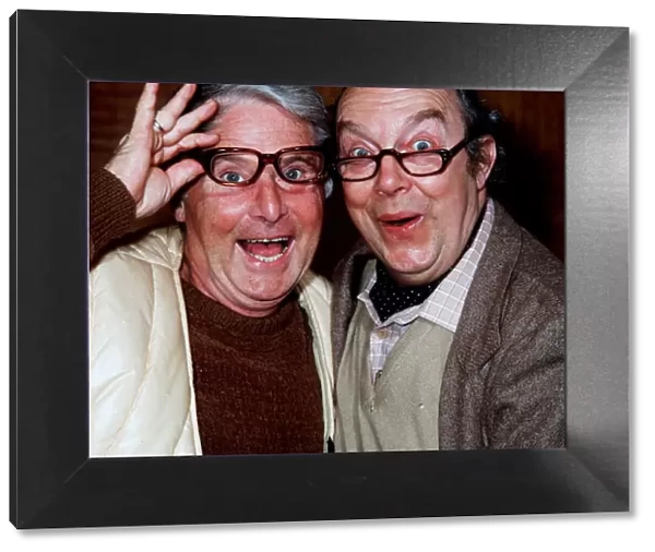 Comedian Ernie Wise with his sidekick Eric Morecambe in their heydey