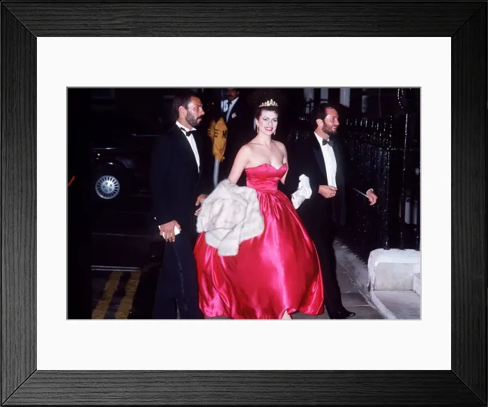 Framed Print : Kenny Everett & Cleo Rocos at Viscount Althorp party 1984 to celebrate his 21st