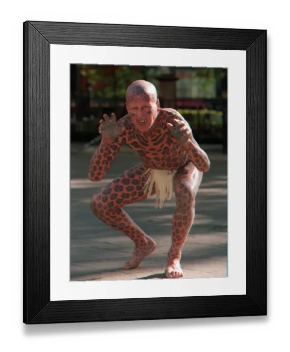 Framed Print : Tom Leppard the Worlds Most tattooed man October 1994