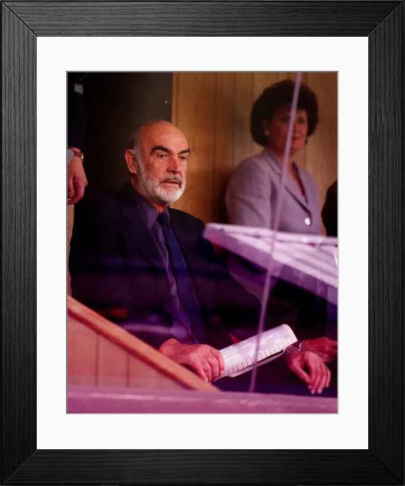 Framed Print : Sean Connery Sept 1998 the Scottish actor watches match Framed Print : Sean Connery Sept 1998 the Scottish actor watches match
