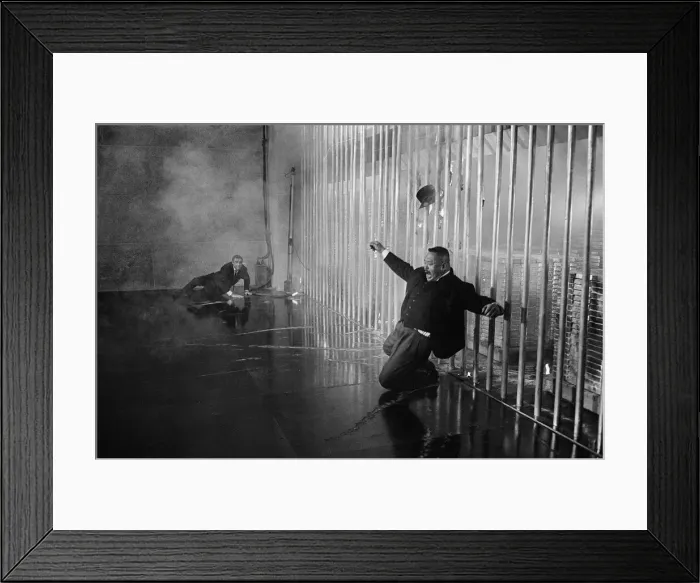 Framed Print : Film Goldfinger 1964 Sean Connery as James Bond 007 electrocutes Goldfinger Framed Print : Film Goldfinger 1964 Sean Connery as James Bond 007 electrocutes Goldfinger