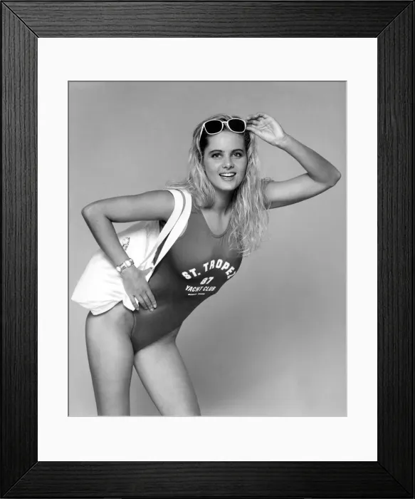 Framed Print : Clothing Beachwear. In the swim: Beach beauty for £10. 99 Framed Print : Clothing Beachwear. In the swim: Beach beauty for £10. 99