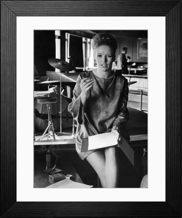 Framed Print : Playboy Club Bunnies School. Woman sitting learning how to become a bunny girl during a Framed Print : Playboy Club Bunnies School. Woman sitting learning how to become a bunny girl during a