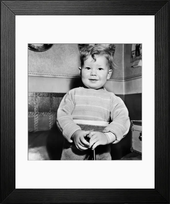 Framed Print : Young toddler boy December 1952 C6391-005