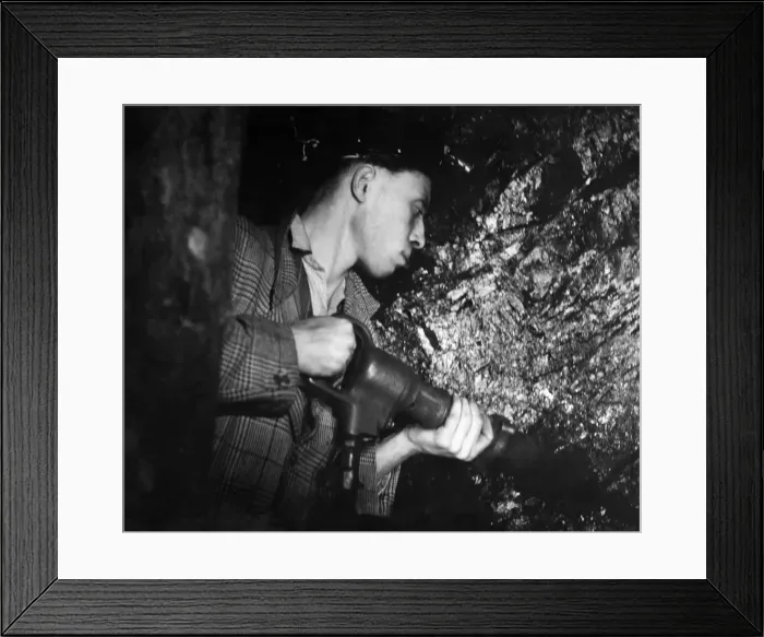 Framed Print : Coal Mining underground scenes. February 1957 P017828