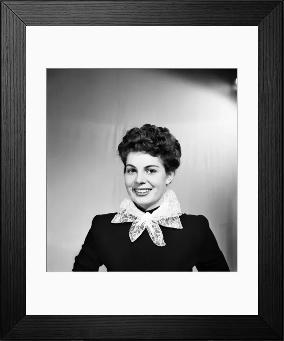 Framed Print : Woman poses wearing a neck scarf. October 1952 C6276 Framed Print : Woman poses wearing a neck scarf. October 1952 C6276