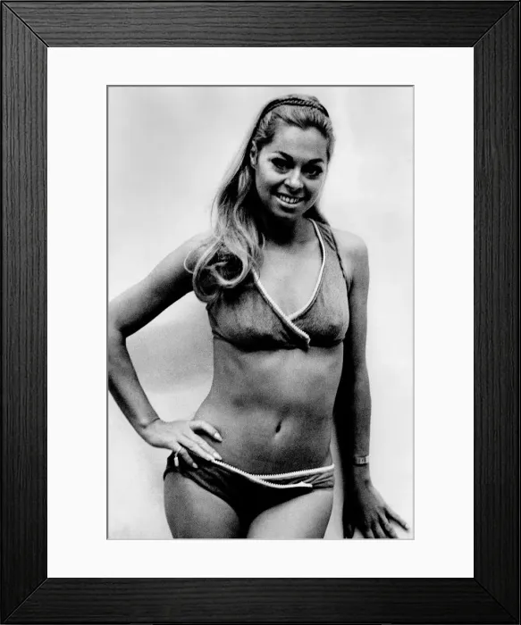 Framed Print : Clothing Beach November 1969 P017635