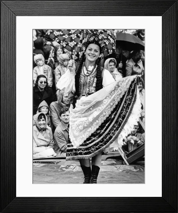 Framed Print : A young folk dancer at the Billingham International Folklore Festival