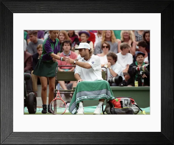 Framed Print : All England Lawn Tennis Championships at Wimbledon Mens Singles First Round match