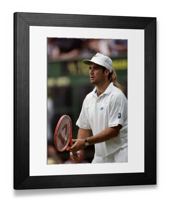 Framed Print : All England Lawn Tennis Championships at Wimbledon Mens Singles First Round match