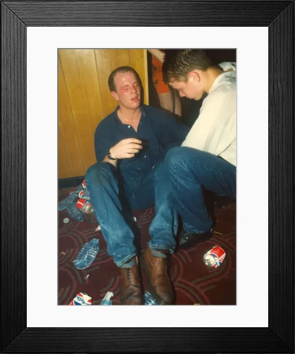 Framed Print : Clubbers get hot and sweaty enjoying a rave Framed Print : Clubbers get hot and sweaty enjoying a rave