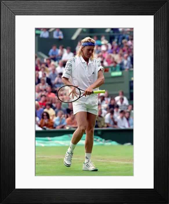Framed Print : All England Lawn Tennis Championships at Wimbledon Mens Singles Second Round match