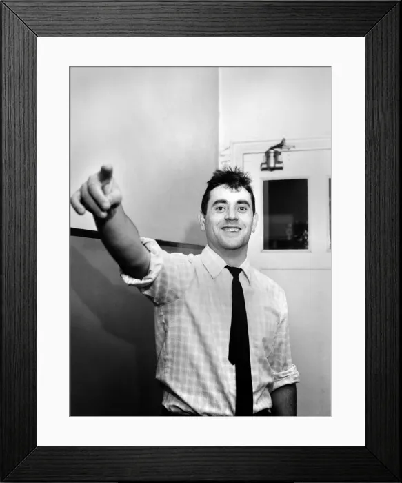 Framed Print : A man pointing. November 1969 Z11309-001 Framed Print : A man pointing. November 1969 Z11309-001